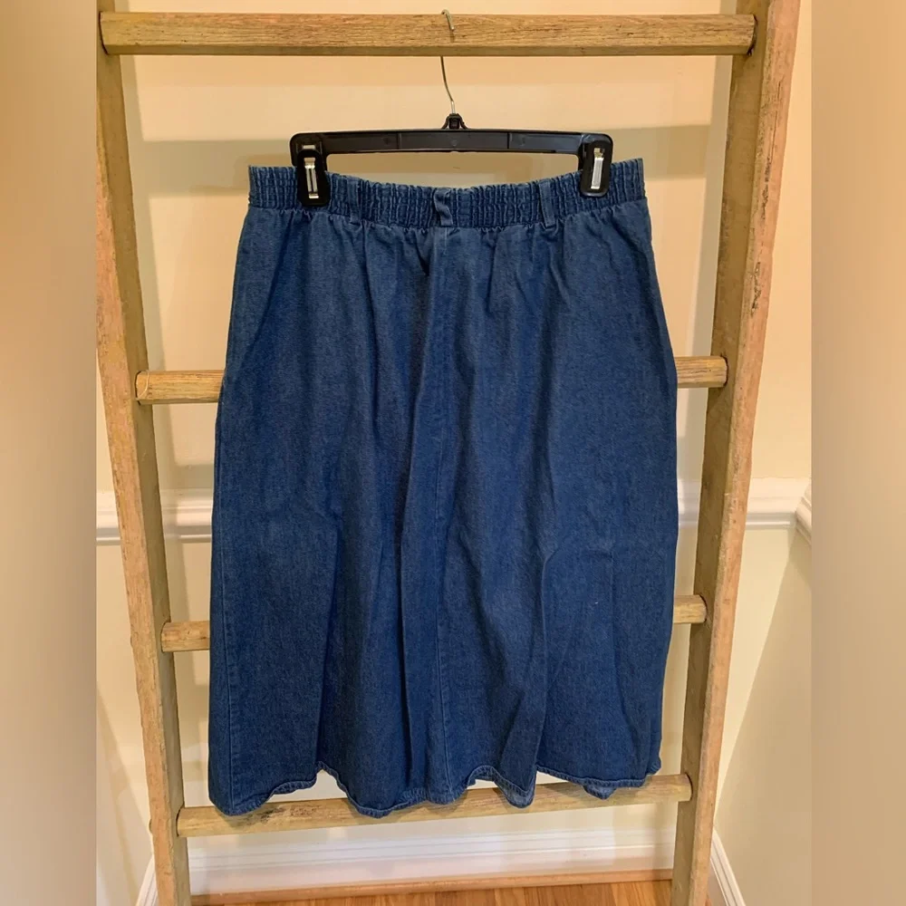 Vintage “PRAIRIE” Denim Button Down Skirt - Picture 3 of 4
